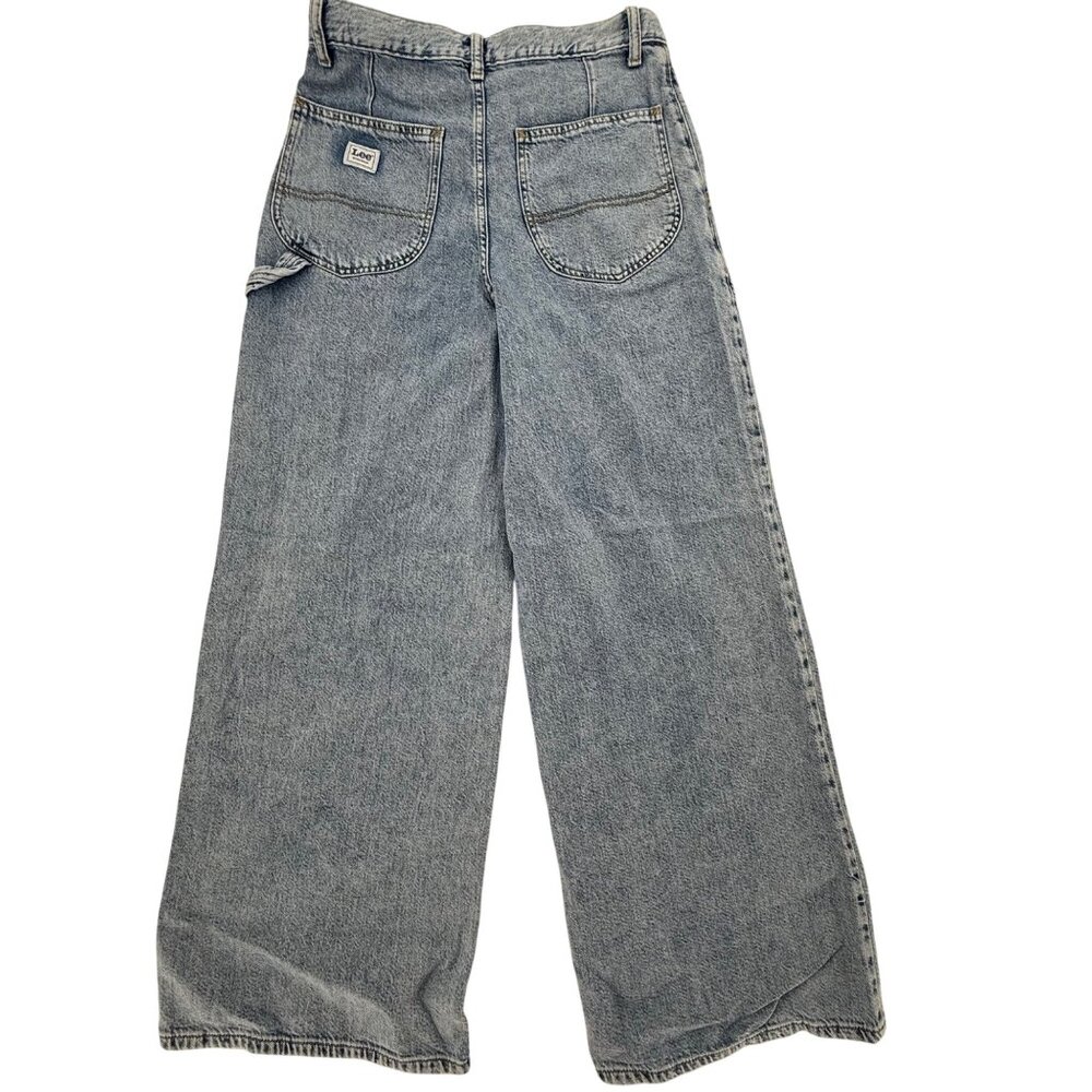 Vintage Lee Workwear Womens Wide-Leg Denim Jeans, Size 30, High-Waist Relax Fit - Picture 2 of 10